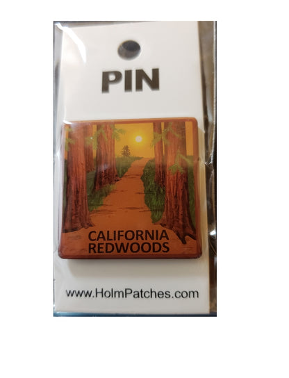 CALIFORNIA REDWOODS printed hat pin - 0475-1216c