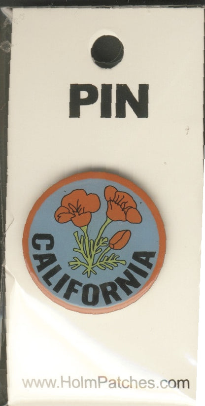 CALIFORNIA poppy lapel or hat pin