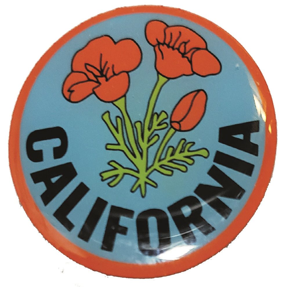 CALIFORNIA poppy pin Carded 0475-CA09