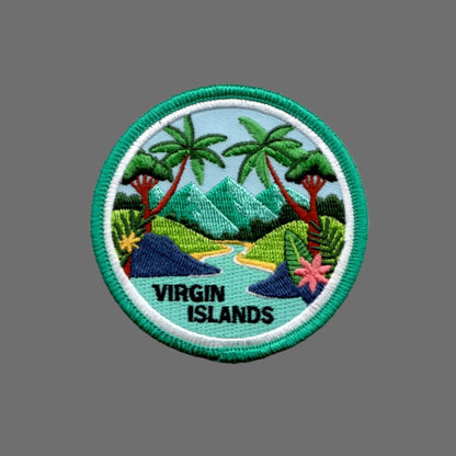 Virgin Islands Patch – Travel Gift – Iron On Embellishment Applique Badge Emblem 3 Inch