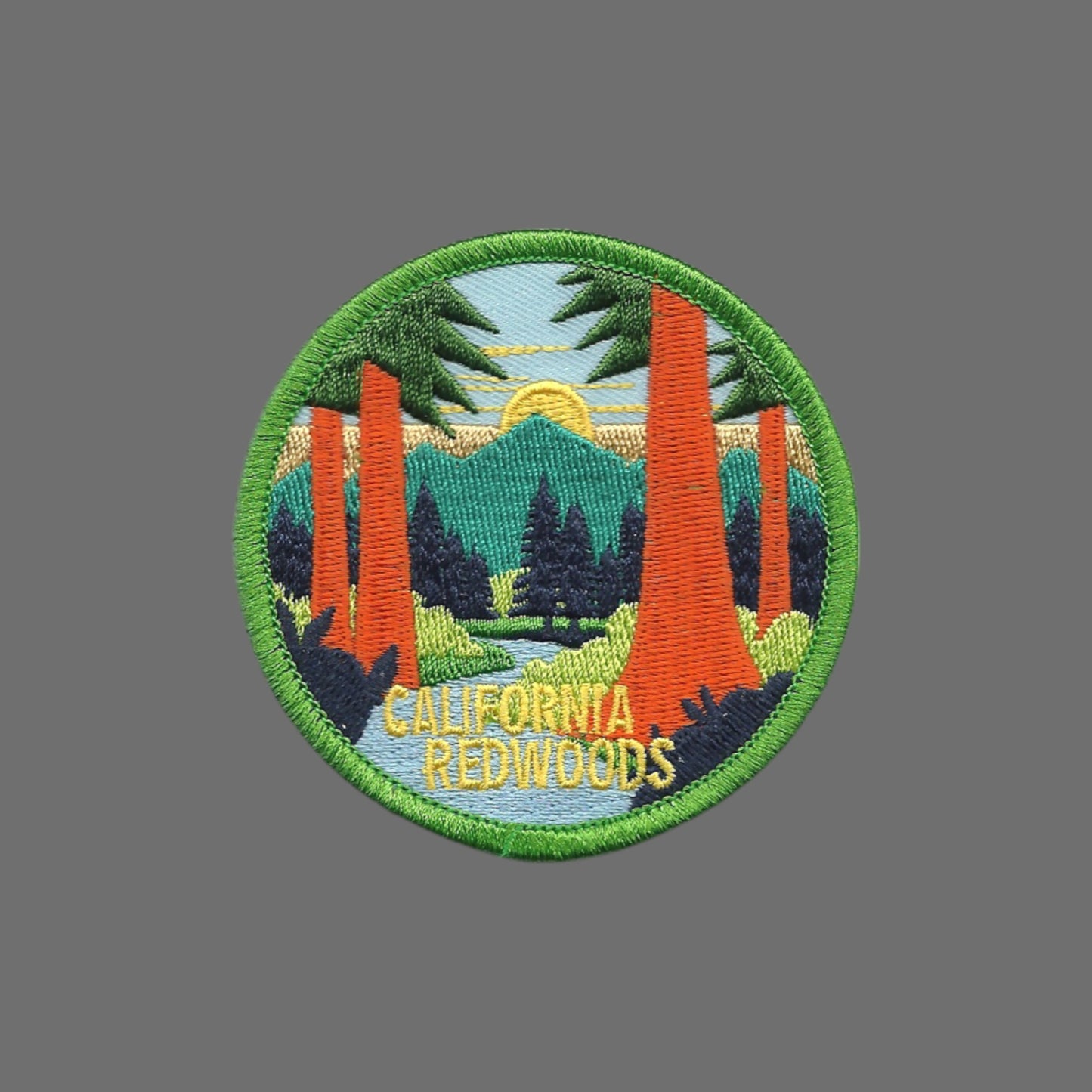 California Patch - Iron On California Redwoods - Redwood Trees Souvenir Badge Emblem - 10608