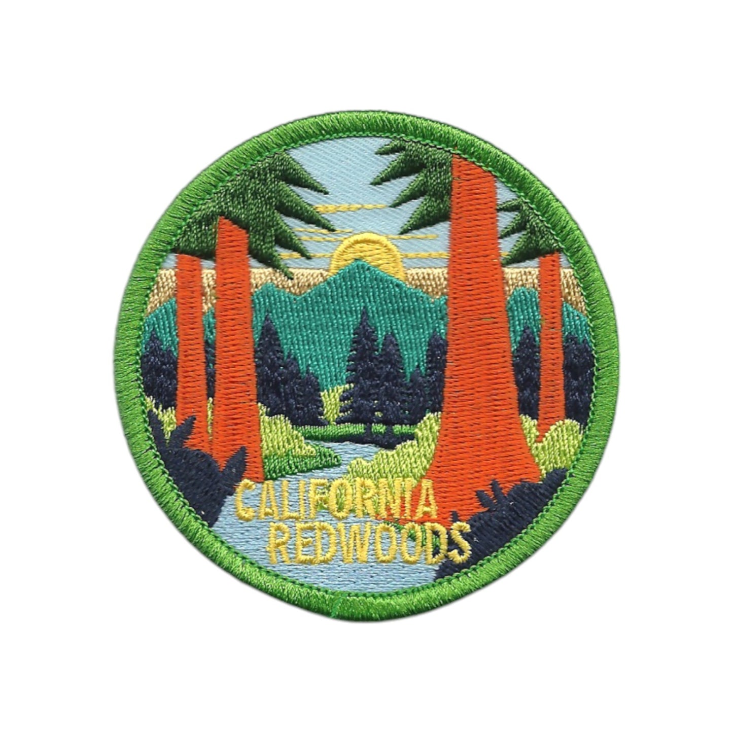 California Patch - Iron On California Redwoods - Redwood Trees Souvenir Badge Emblem - 10608