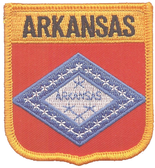 ARKANSAS medium flag shield uniform or souvenir embroidered patch