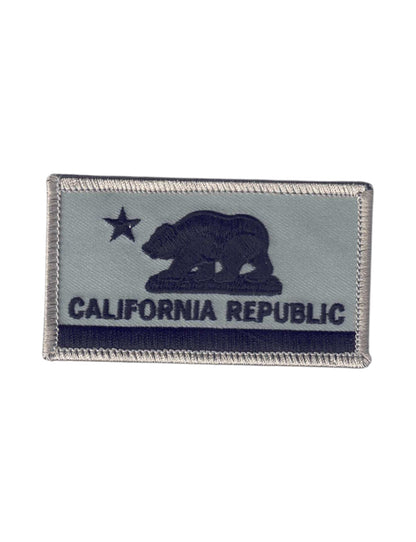 CALIFORNIA REPUBLIC Flag Gray Patch Gray Border  - 1204-58/01