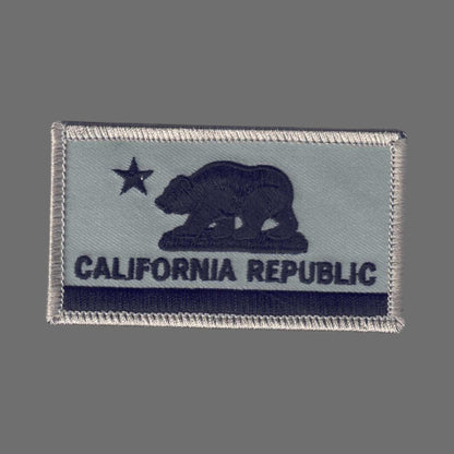 CALIFORNIA REPUBLIC Flag Gray Patch Gray Border  - 1204-58/01
