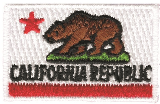 CALIFORNIA REPUBLIC embroidered flag