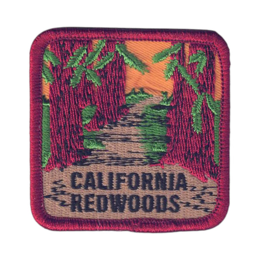 California Patch - Redwoods California - Redwood Forest Souvenir Badge Emblem Applique