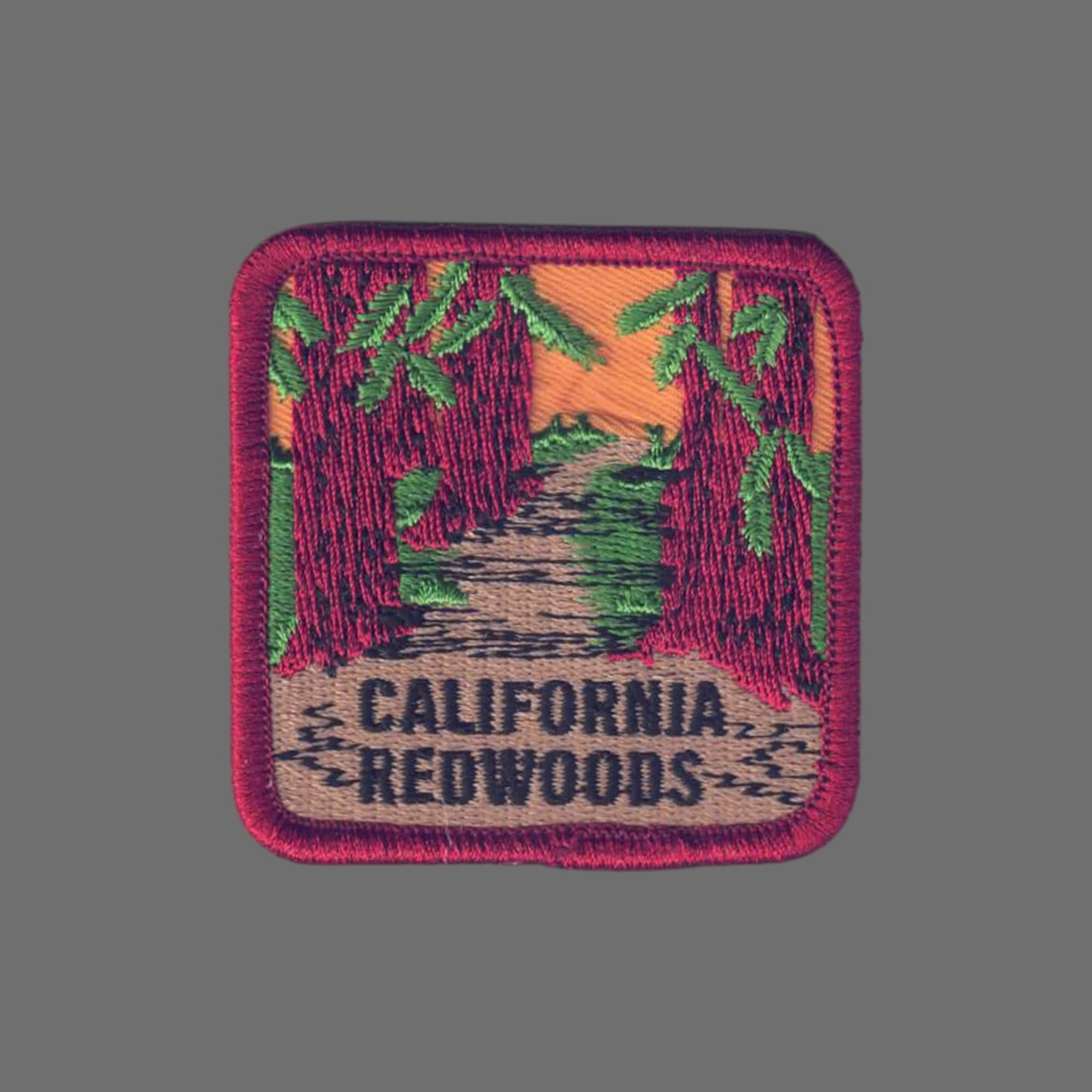 California Patch - Redwoods California - Redwood Forest Souvenir Badge Emblem Applique