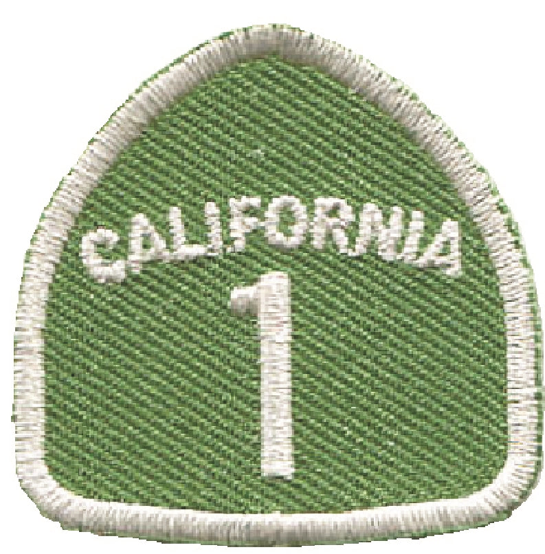 CALIFORNIA 1 highway sign souvenir embroidered patch.