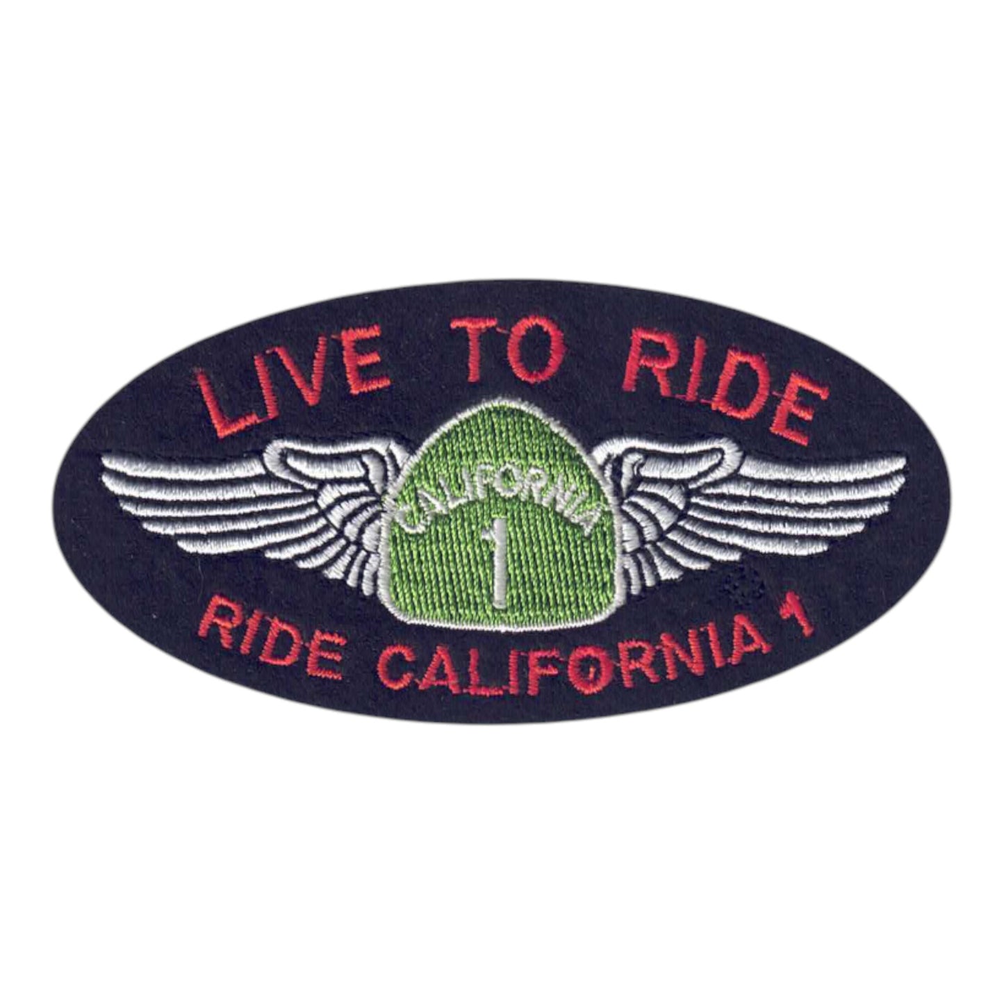 LIVE TO RIDE - CALIFORNIA 1 Orange Text Patch - 1232-32
