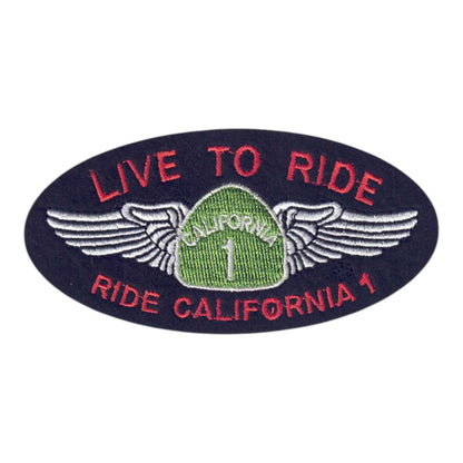 LIVE TO RIDE - CALIFORNIA 1 Orange Text Patch - 1232-32