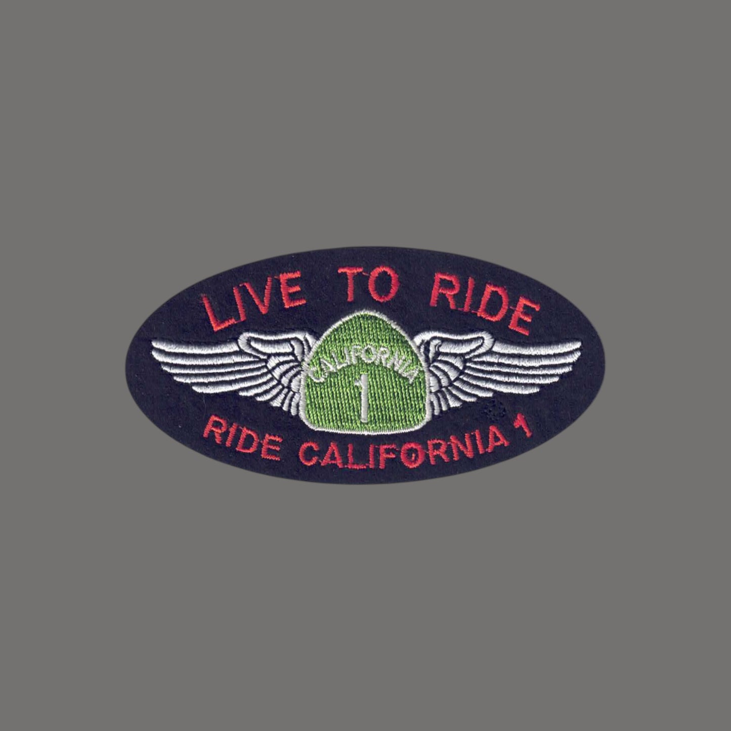 LIVE TO RIDE - CALIFORNIA 1 Orange Text Patch - 1232-32