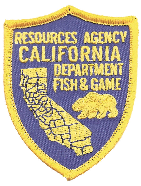 CALIFORNIA FISH & GAME souvenir embroidered patch