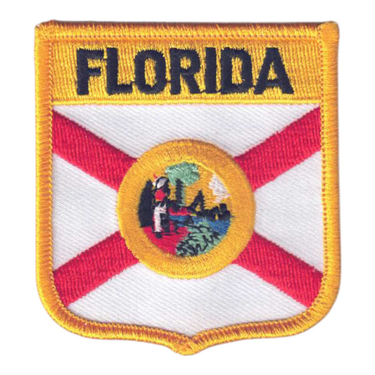 FLORIDA Med Flag Shield Souvenir Patch - 1455