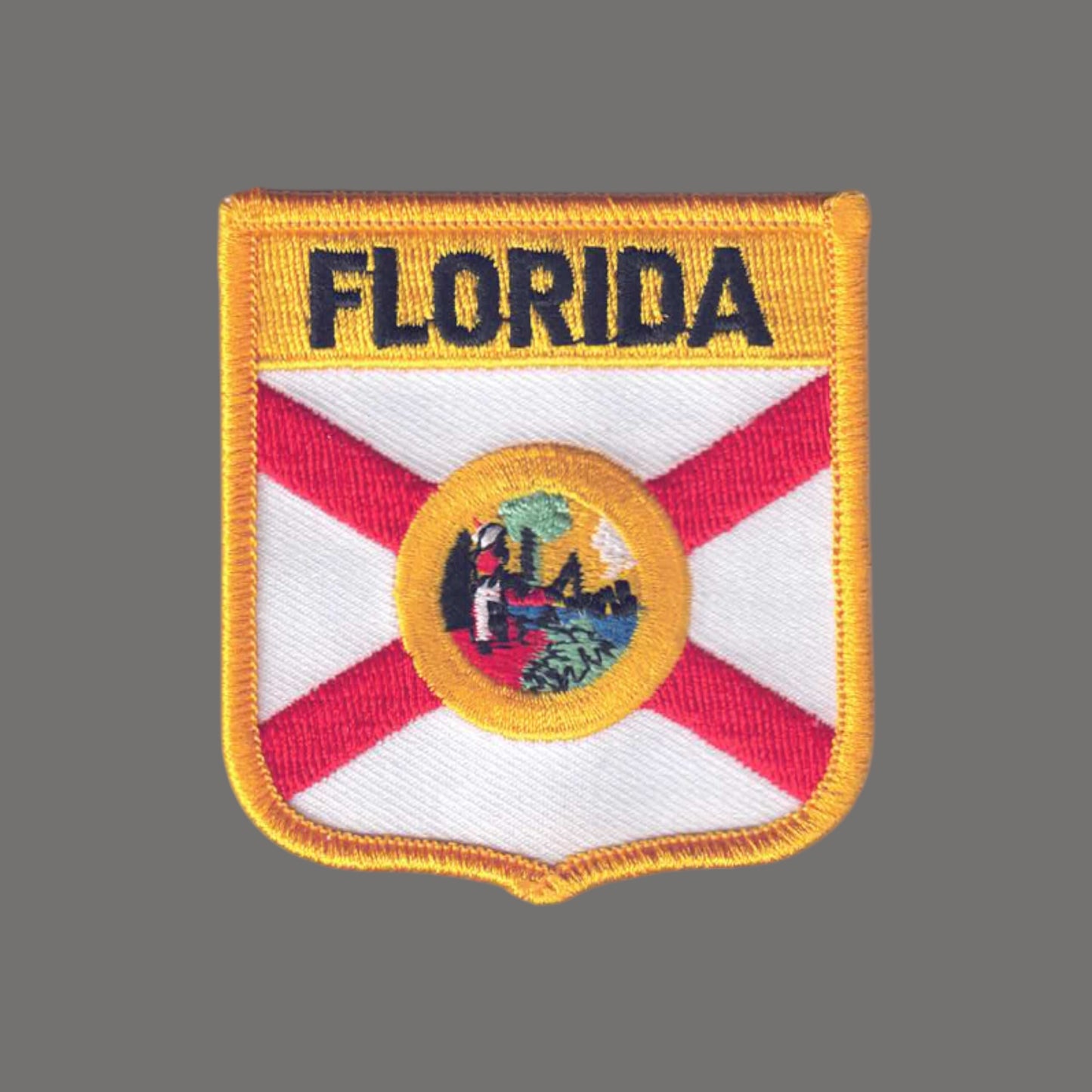 FLORIDA Med Flag Shield Souvenir Patch - 1455