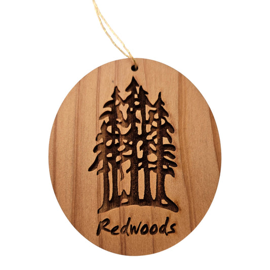 California Redwoods Multi Trees Wood Ornament Souvenir - 15018