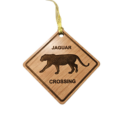 Jaguar Crossing Ornament - Wood Souvenir - 15223