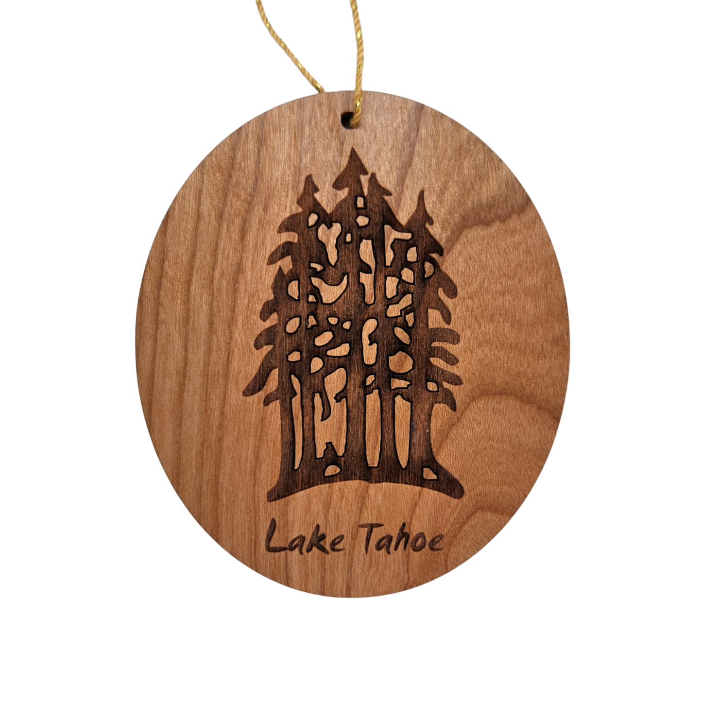 Wholesale Lake Tahoe Multi Trees Forest Ornament Wood Souvenir