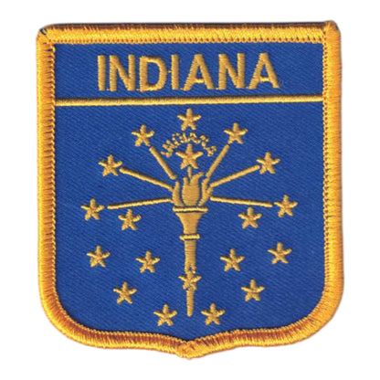 INDIANA Med Flag Shield Souvenir Patch - 1705