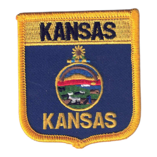 KANSAS Med Flag Shield Souvenir Patch - 1805