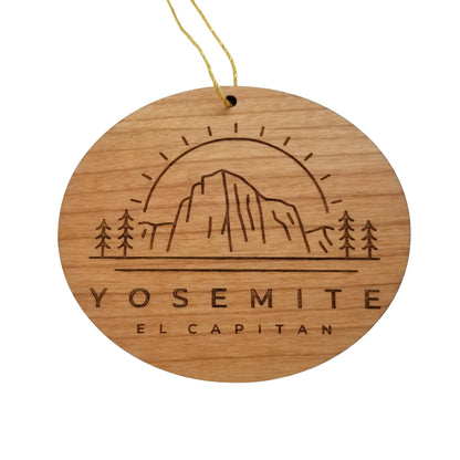 Yosemite National Park Ornament - El Capitan Handmade Wood Ornament - California Souvenir - Christmas Travel Gift