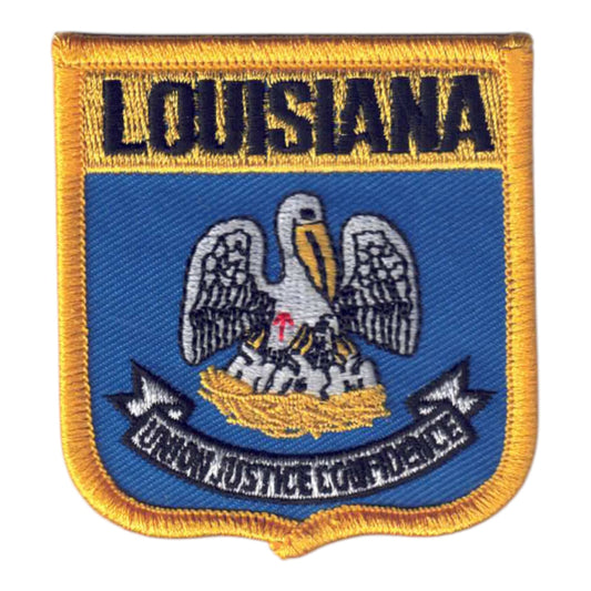 LOUISIANA Med Flag Shield Souvenir Patch - 1905