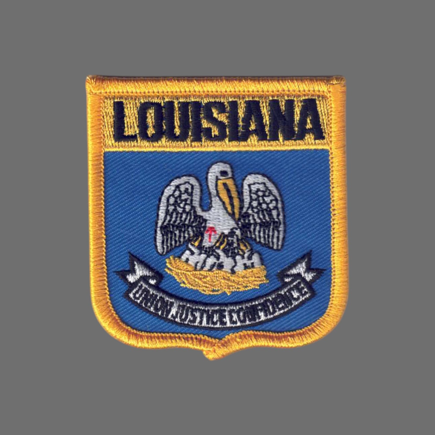 LOUISIANA Med Flag Shield Souvenir Patch - 1905