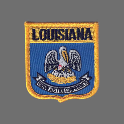 LOUISIANA Med Flag Shield Souvenir Patch - 1905