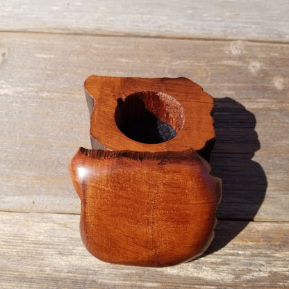 Wood Ring Box Redwood Rustic Handmade California #541 Storage Live Edge Mini Birthday Gift Christmas Gift Mother's Day Gift