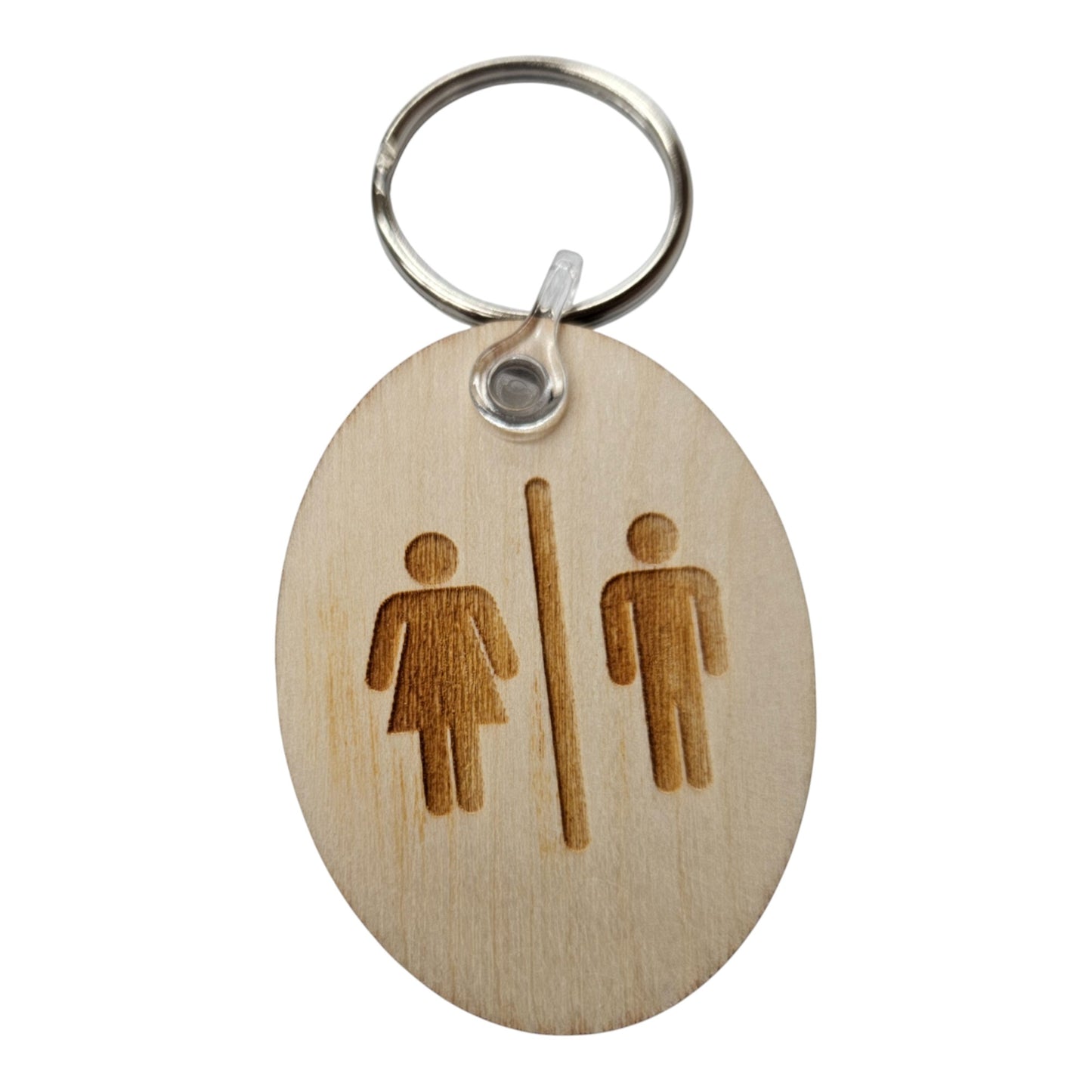 Bathroom Wood Keychain Key Ring Keychain Gift - Key Chain Key Tag Key Ring Key Fob - Restroom Key Marker