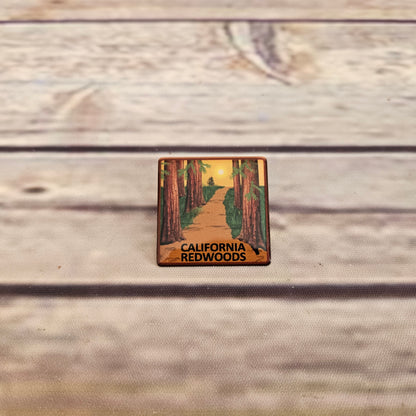 CALIFORNIA REDWOODS printed hat pin - 0475-1216