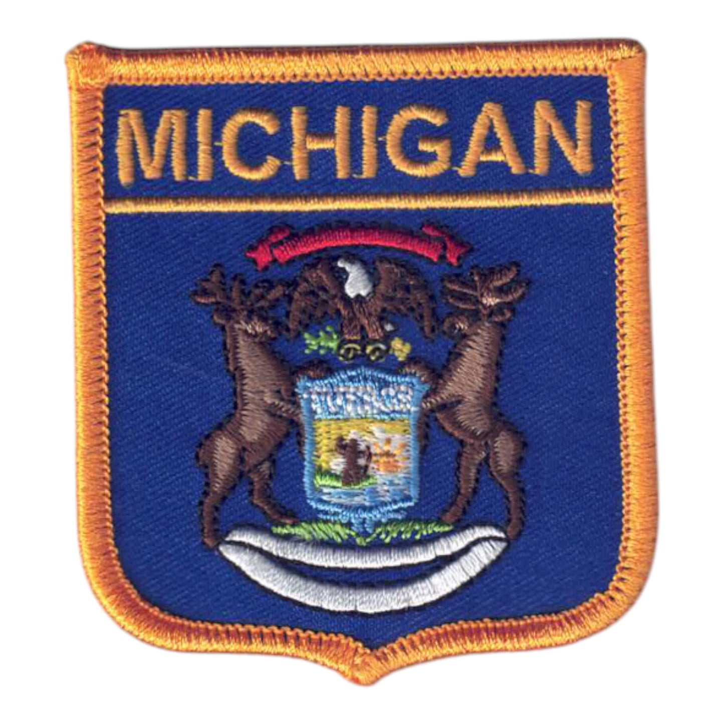 MICHIGAN Med Flag Shield Souvenir Patch - 2105