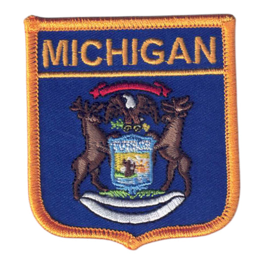 MICHIGAN Med Flag Shield Souvenir Patch - 2105