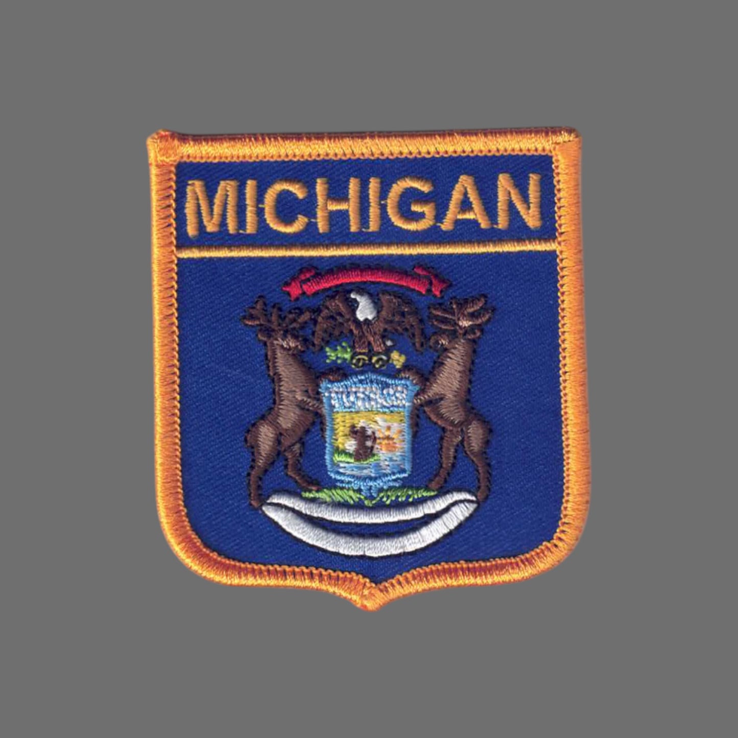 MICHIGAN Med Flag Shield Souvenir Patch - 2105