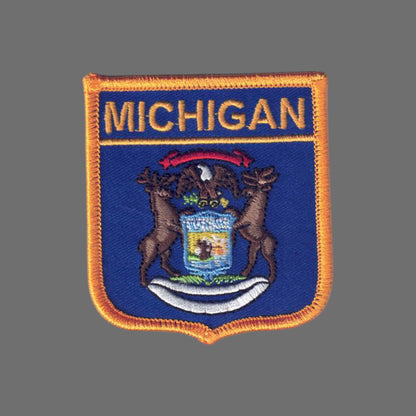 MICHIGAN Med Flag Shield Souvenir Patch - 2105