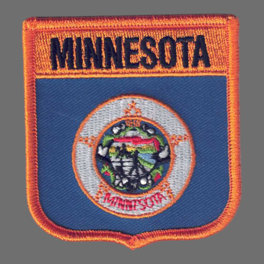 MINNESOTA Med Flag Shield Souvenir Patch - 2155