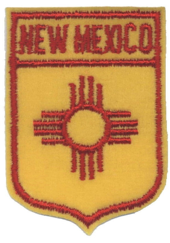 NEW MEXICO small flag shield uniform or souvenir embroidered patch, NM