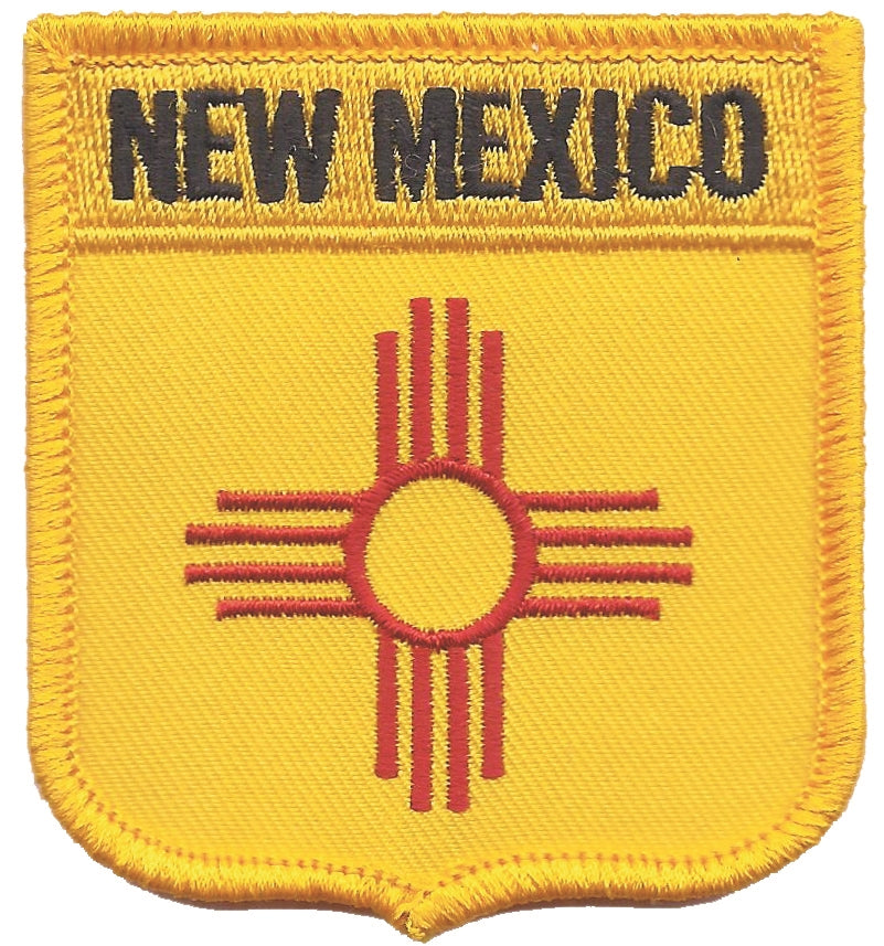 NEW MEXICO medium flag shield uniform or souvenir embroidered patch, NM