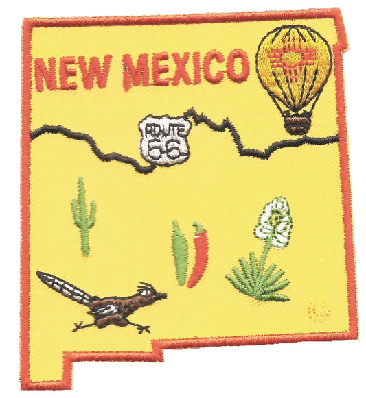 NEW MEXICO state shape  map souvenir embroidered patch, NM