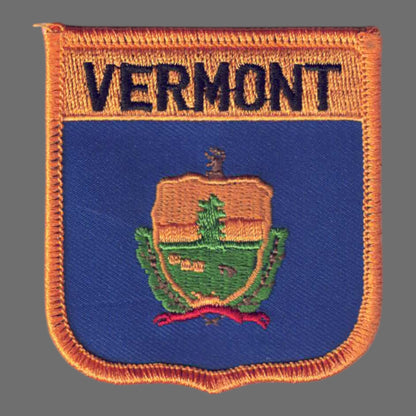VERMONT Med Flag Shield Souvenir Patch - 3255