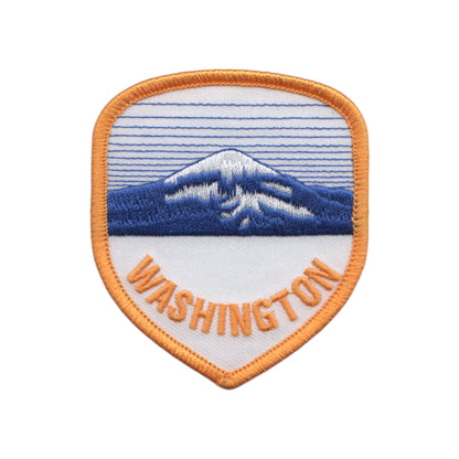 WASHINGTON Mountain Shield Souvenir Embroidered Iron On Patch Mt Rainier - 3353