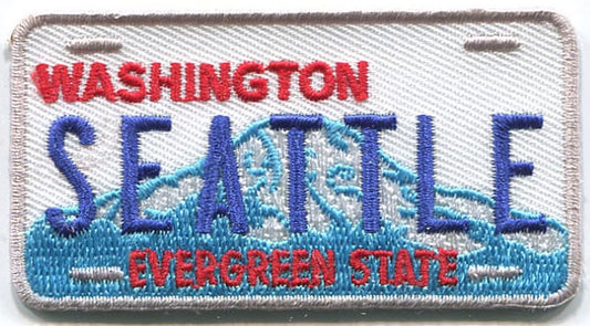 SEATTLE WASHINGTON license plate souvenir embroidered patch