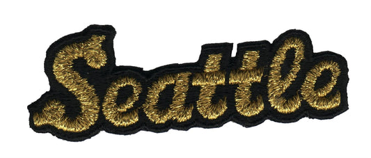 Seattle script souvenir embroidered patch