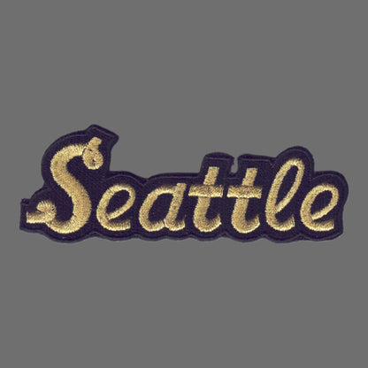 Seattle Gold Script Text Patch - 3396-21M/01