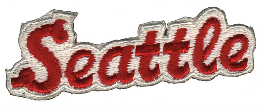 Seattle script souvenir embroidered patch