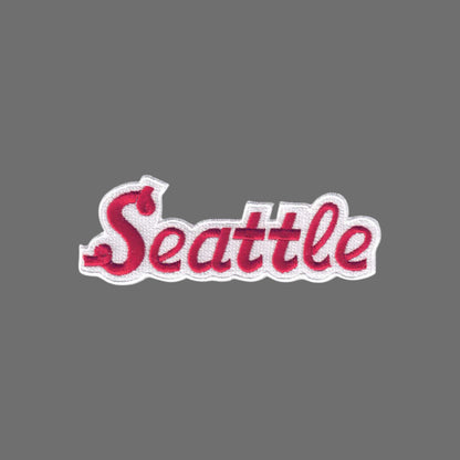 Seattle Red Script Text Patch - 3396-36/39