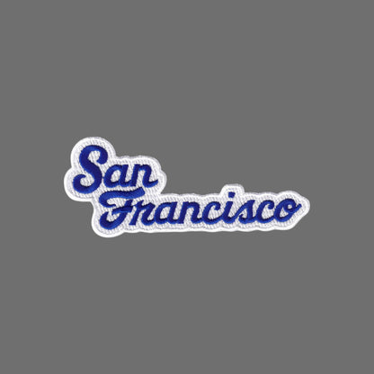 San Francisco Blue Script Text Patch - 4020-11-39