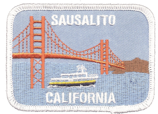 SAUSALITO San Francisco Golden Gate Bridge embroidered patch