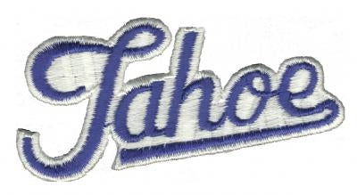 Tahoe script souvenir embroidered patch