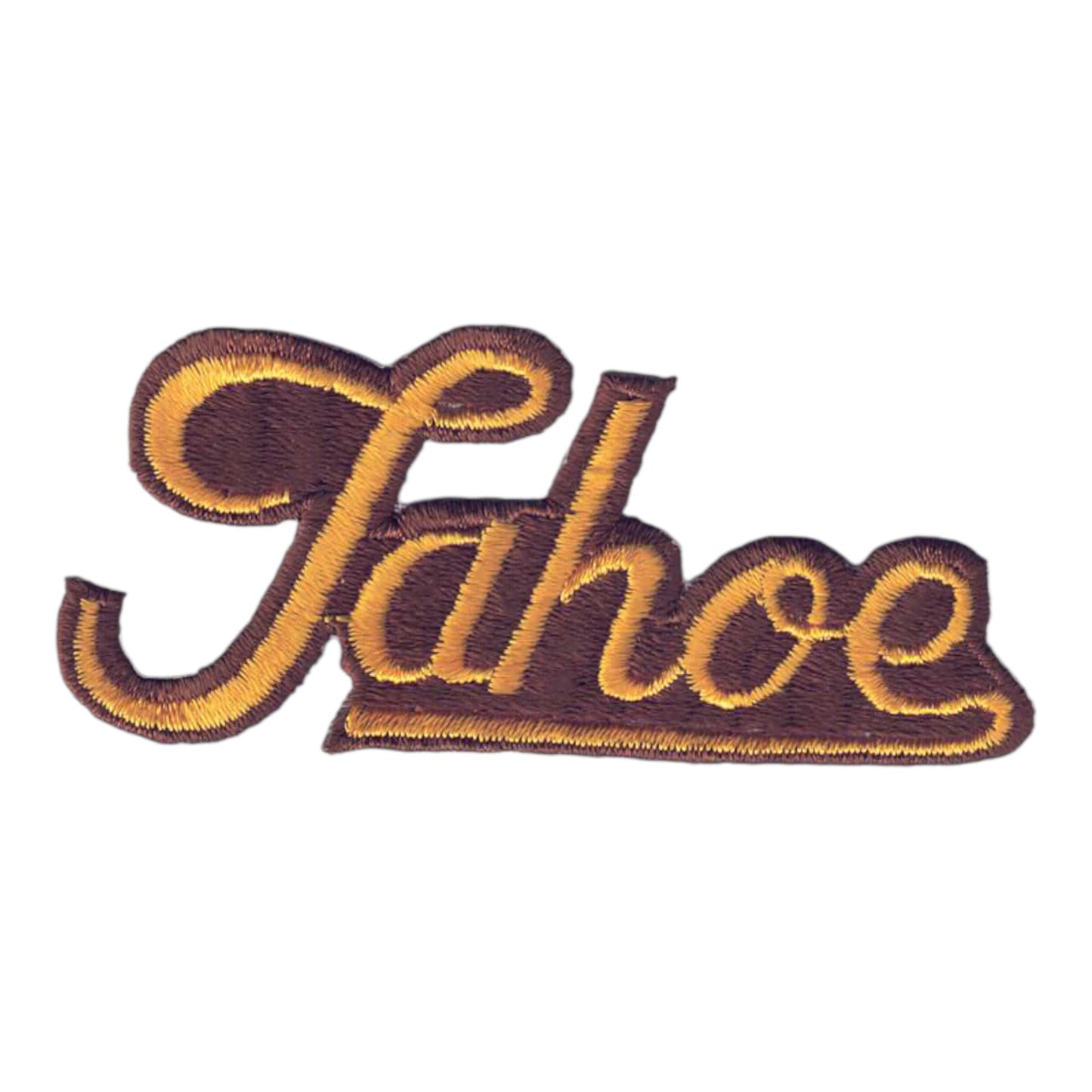 Vintage Tahoe Script Patch Yellow Brown - 4203GB